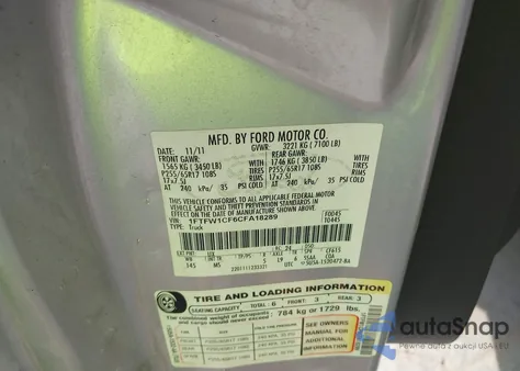 2012 Ford F-150 Xlt from USA, damaged, VIN 1FTFW1CF6CFA18289